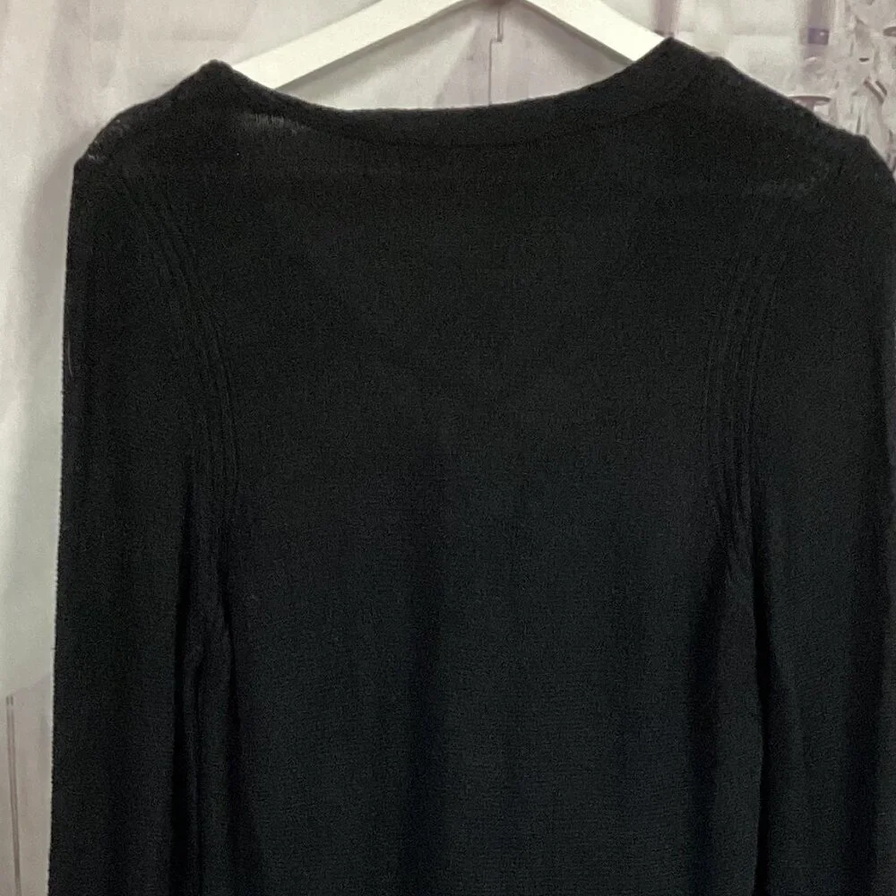 Free People Criss- Cross Tunic Sweater Black M